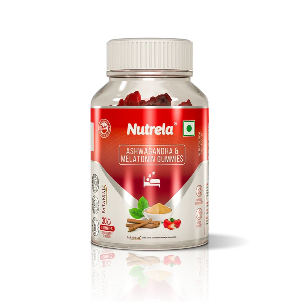 Patanjali Nutrela Ashwagandha & Melatonin Gummies (30 Gummies)