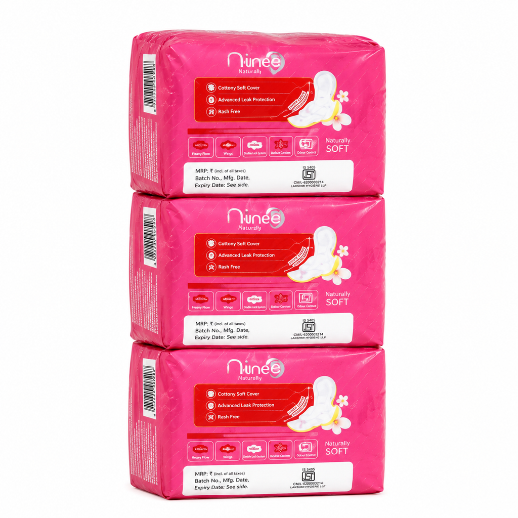 Niine Naturally Soft Ultra Thin XL+ Sanitary Pads - Pack of 3
