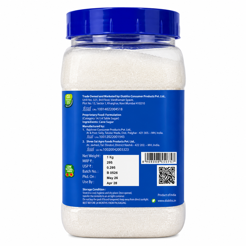 Diabliss Low Glycemic Index (GI) Sugar