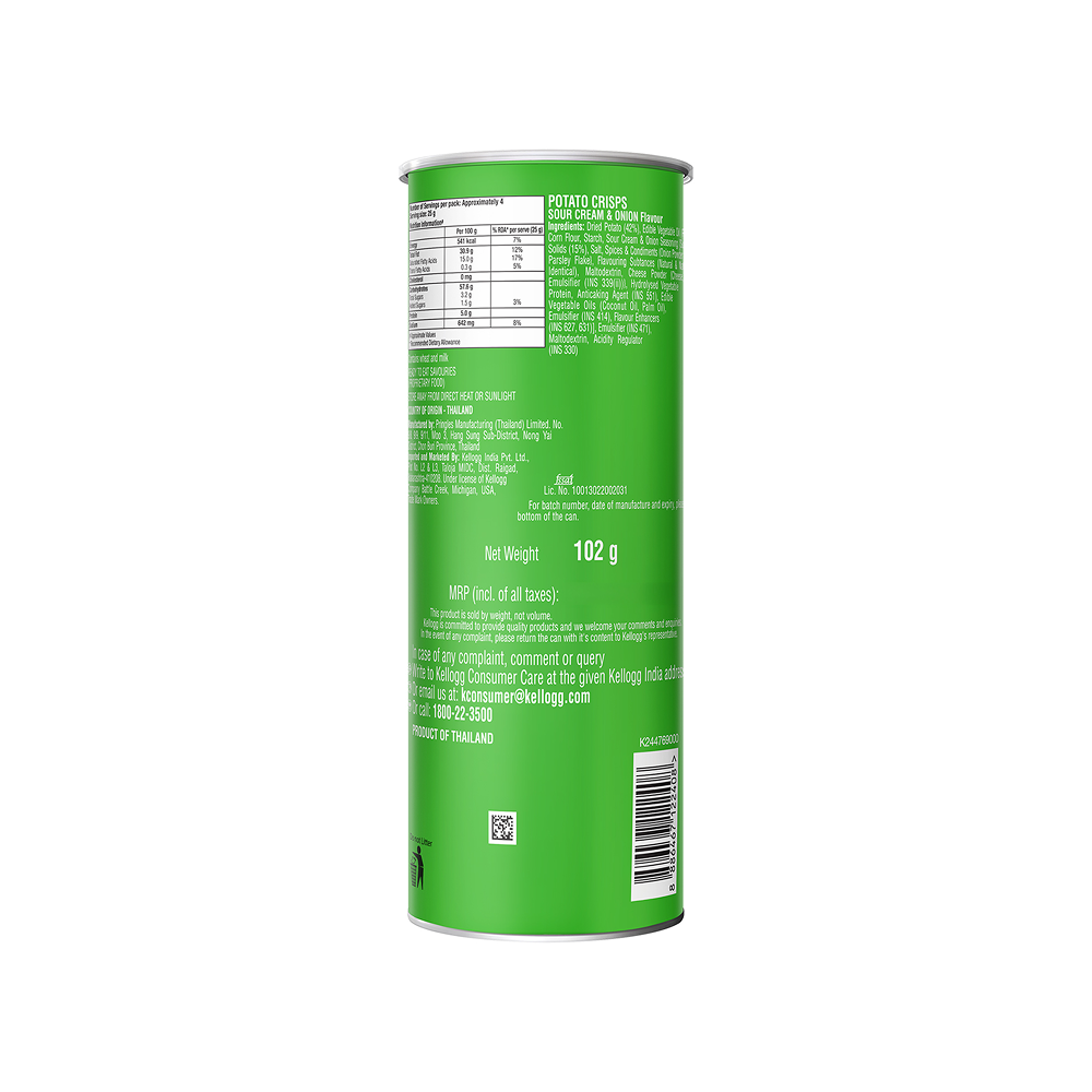 Pringles Sour Cream & Onion Potato Chips