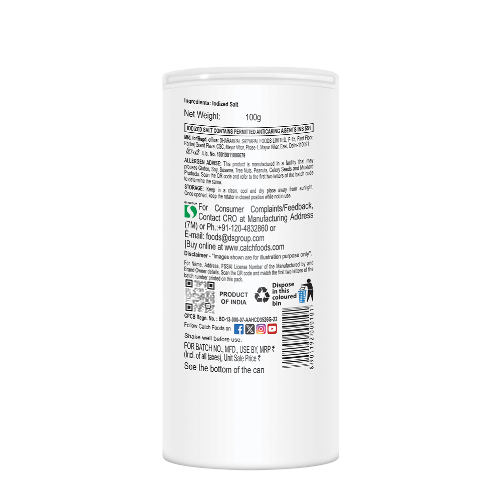 Catch Sprinklers - Iodized Table Salt