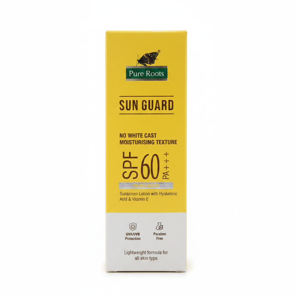 Pure Roots Sun Guard SPF 60 PA++ Sunscreen Lotion