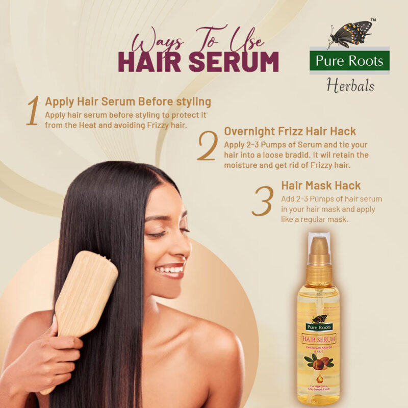 Pure Roots Hair Serum with Argan Oil & Vitamin E 100ml