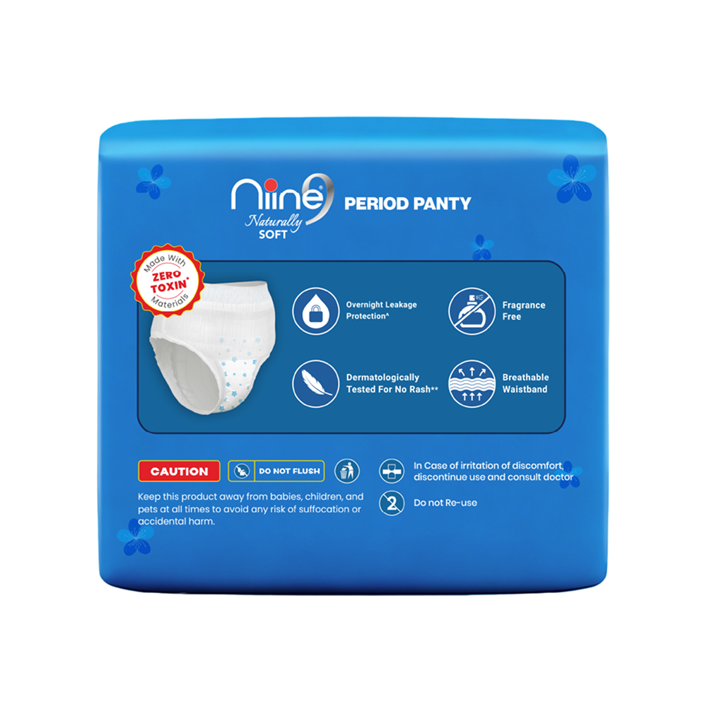 Niine Naturally Soft Disposable Period Panty (L-XL)