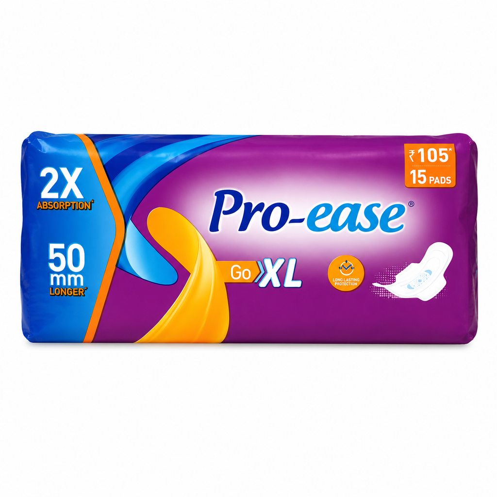 Pro-Ease Go Sanitary Pad XL, 15 Count